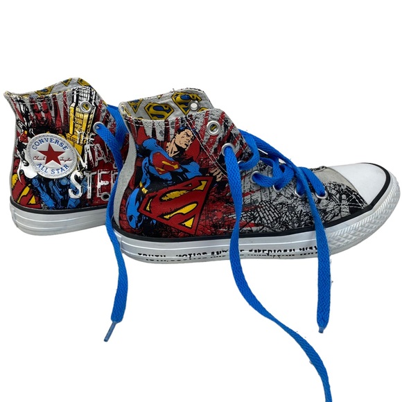 Converse All Star Chuck Taylor High Top Superman DC Comics Youth US Size 2 - Picture 13 of 13
